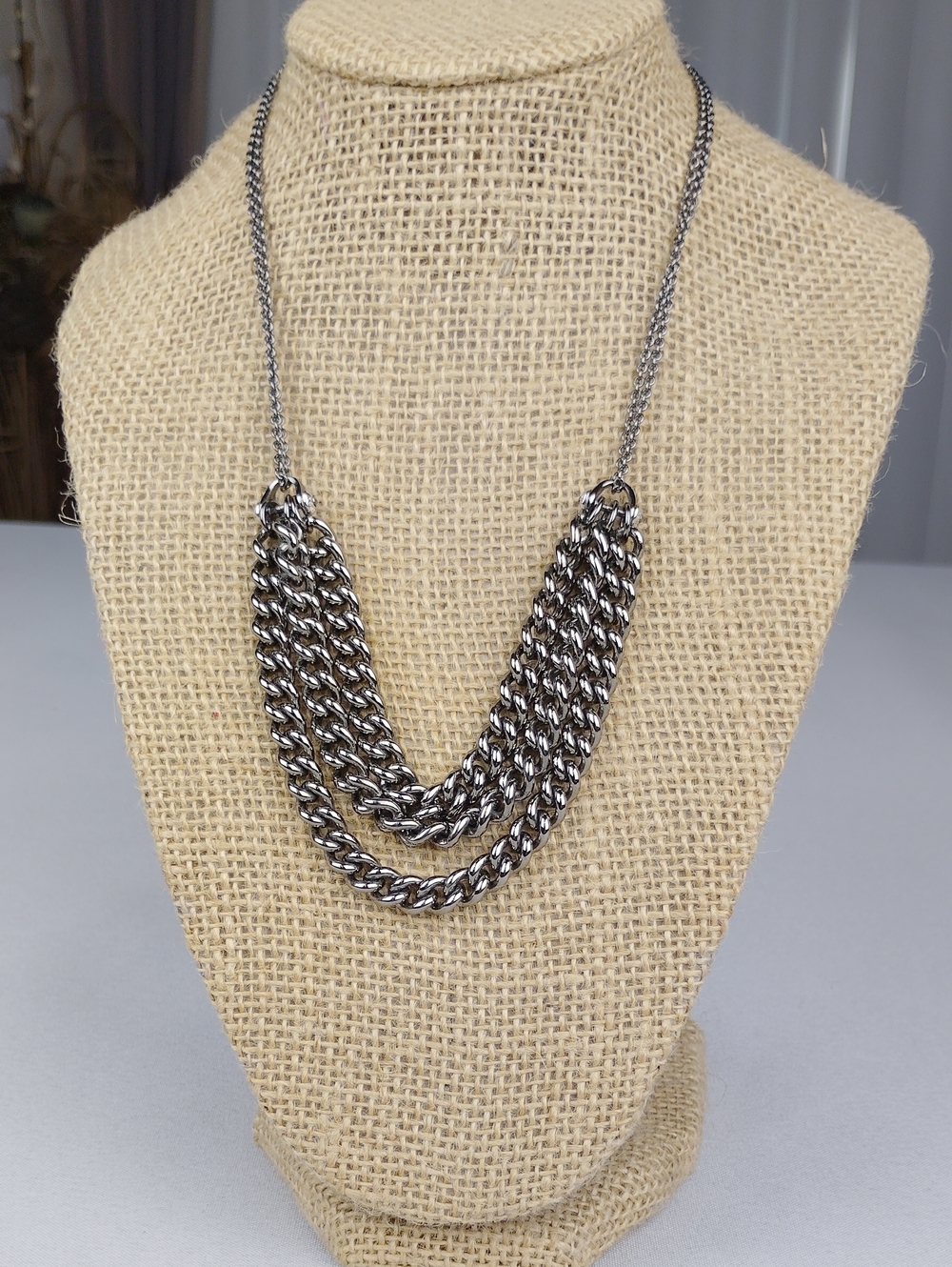 Henri Bendel New York Classic Multi-Strand Chain Necklace.